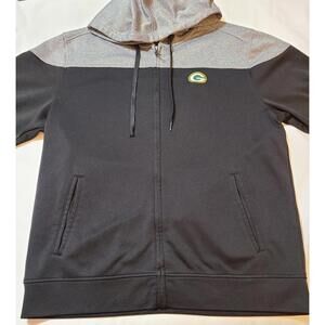 Cutter & Buck Green Bay Packers Hoodie Unisex Size XL Black Pop Fly Long Sleeve